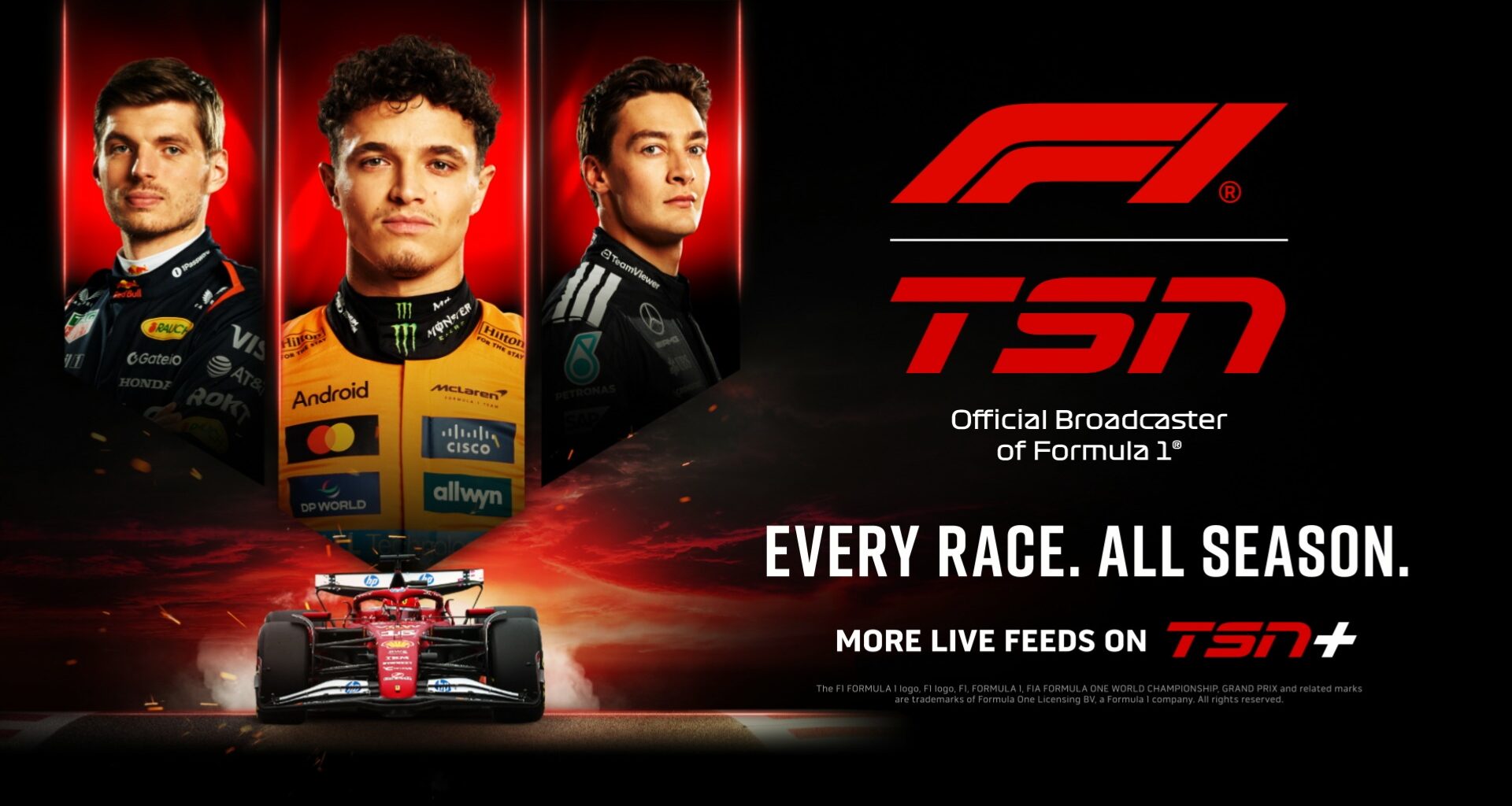 TSN and RDS are Canada’s Exclusive Home of the 2026 FIA FORMULA ONE WORLD CHAMPIONSHIP™ Season, Beginning March 7