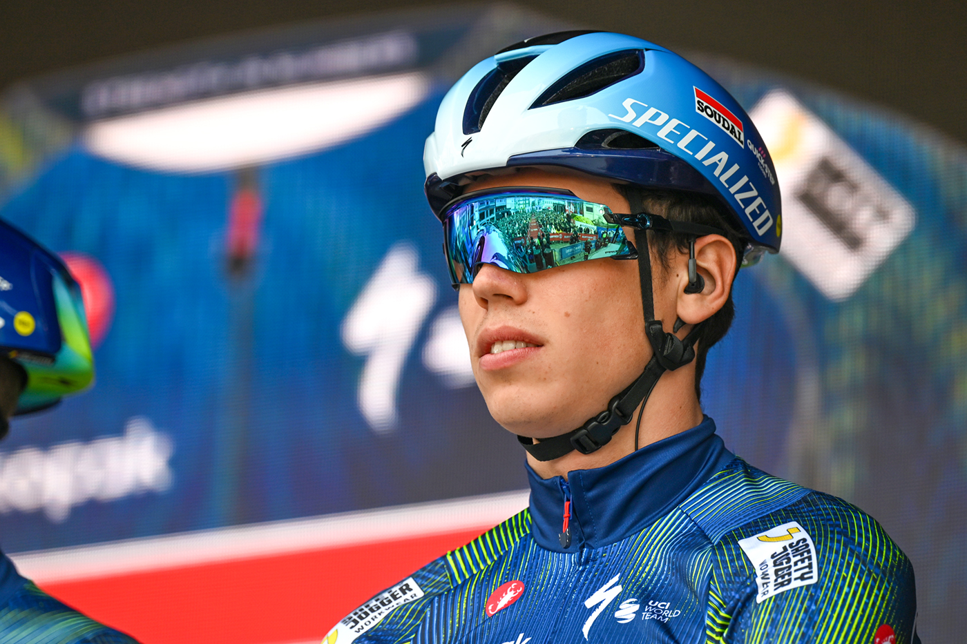 KORTRIJK, BELGIUM - MARCH 01: Paul Magnier of France and Team Soudal Quick-Step prior to the 78th Kuurne - Brussel - Kuurne 2026 a 194.9km one day race from Kortrijk to Kuurne on March 01, 2026 in Kortrijk, Belgium. (Photo by Luc Claessen/Getty Images)