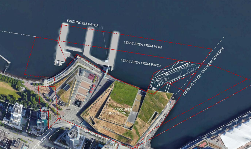 A floating 250-room hotel is being proposed for Vancouver's Coal Harbour area.