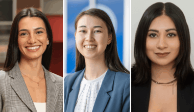 Head shots of HHS team members (left to right) Francesca D’Angelo, Stephanie Rintoul and Hiya Shah