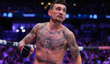 NEW ORLEANS, LOUISIANA - JULY 19: Max Holloway prepares to face Dustin Poirier in the BMF championship bout during the UFC 318 event at Smoothie King Center on July 19, 2025 in New Orleans, Louisiana. (Photo by Cooper Neill/Zuffa LLC)