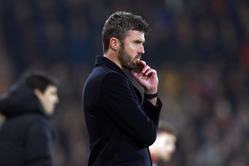 Manchester United head coach Michael Carrick during the Premier League match between Bournemouth and Manchester United at Vitality Stadium on March 20, 2026