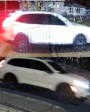 An image from Peel Regional Police of a vehicle sought in a targeted arsons investigation.