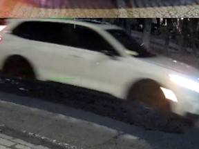 An image from Peel Regional Police of a vehicle sought in a targeted arsons investigation.