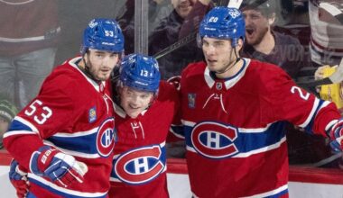 Caufield scores, Dobes makes 41 saves to lead Canadiens past Hurricanes