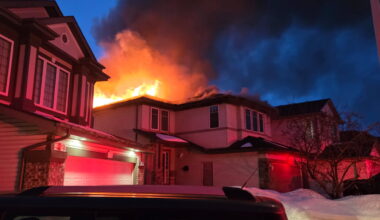 Fire destroys Cumberland home, Edmonton firefighter injured