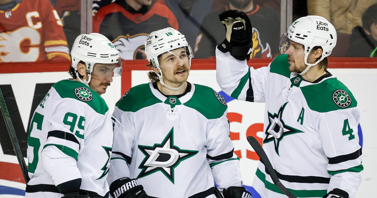 Sam Steel helps Dallas Stars win 10th straight by burning Calgary Flames