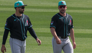 Ryan Waldschmidt and Jordan Lawlar of the Arizona Diamondbacks...