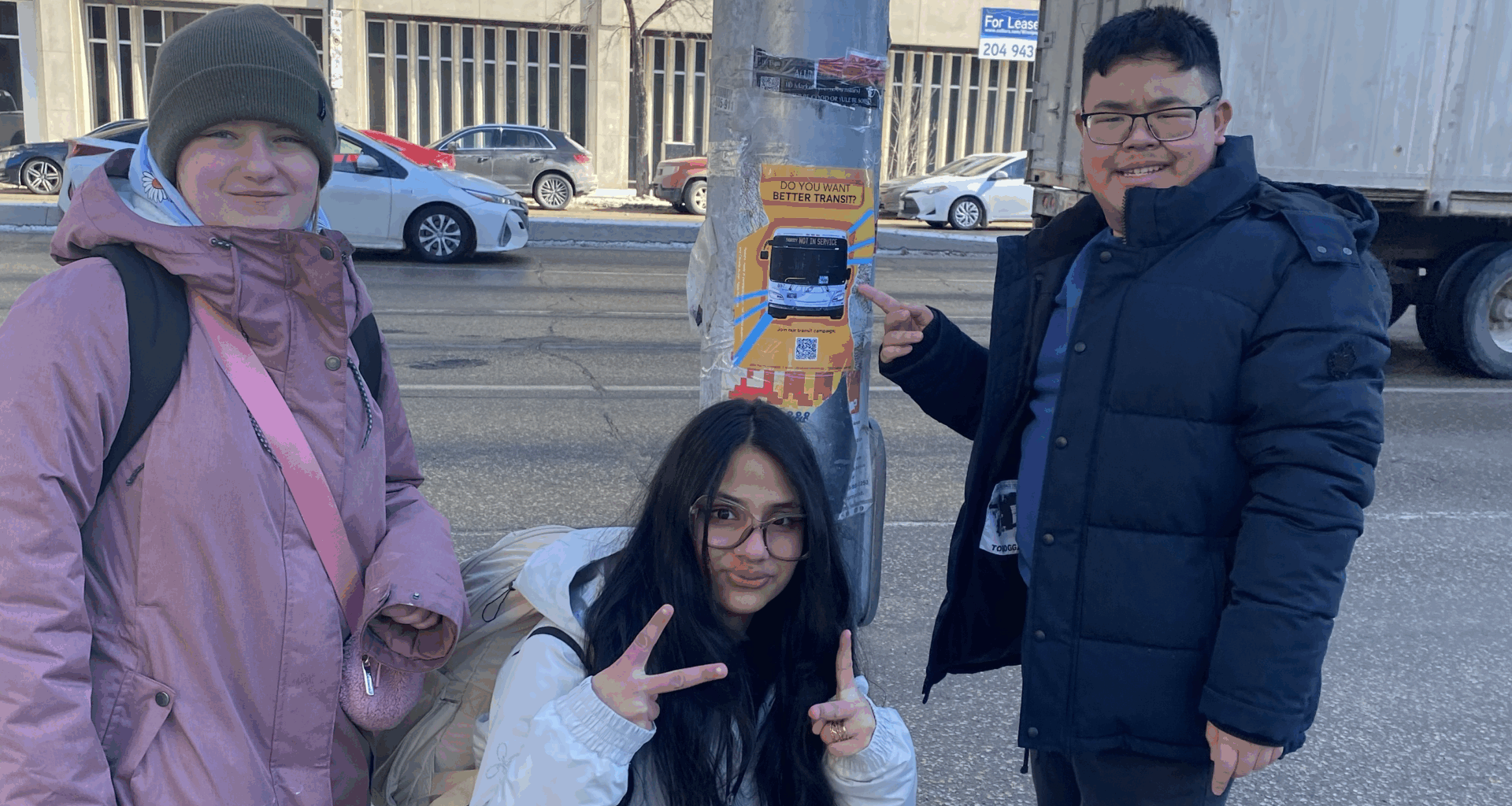 Winnipeg high schoolers join climate action initiative to call for better public transit