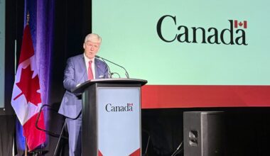 Tim Hodgson, Canada’s energy and natural resources minister, at PDAC on March 2. Resource Works News.