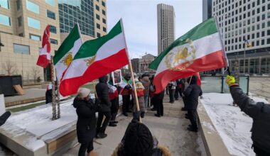 Winnipeggers hold competing rallies over U.S.-Iran attack on Iran