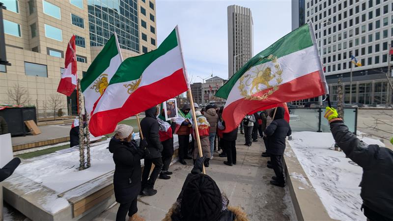 Winnipeggers hold competing rallies over U.S.-Iran attack on Iran