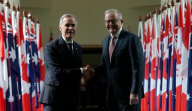 Mark Carney meets with Australia PM Anthony Albanese