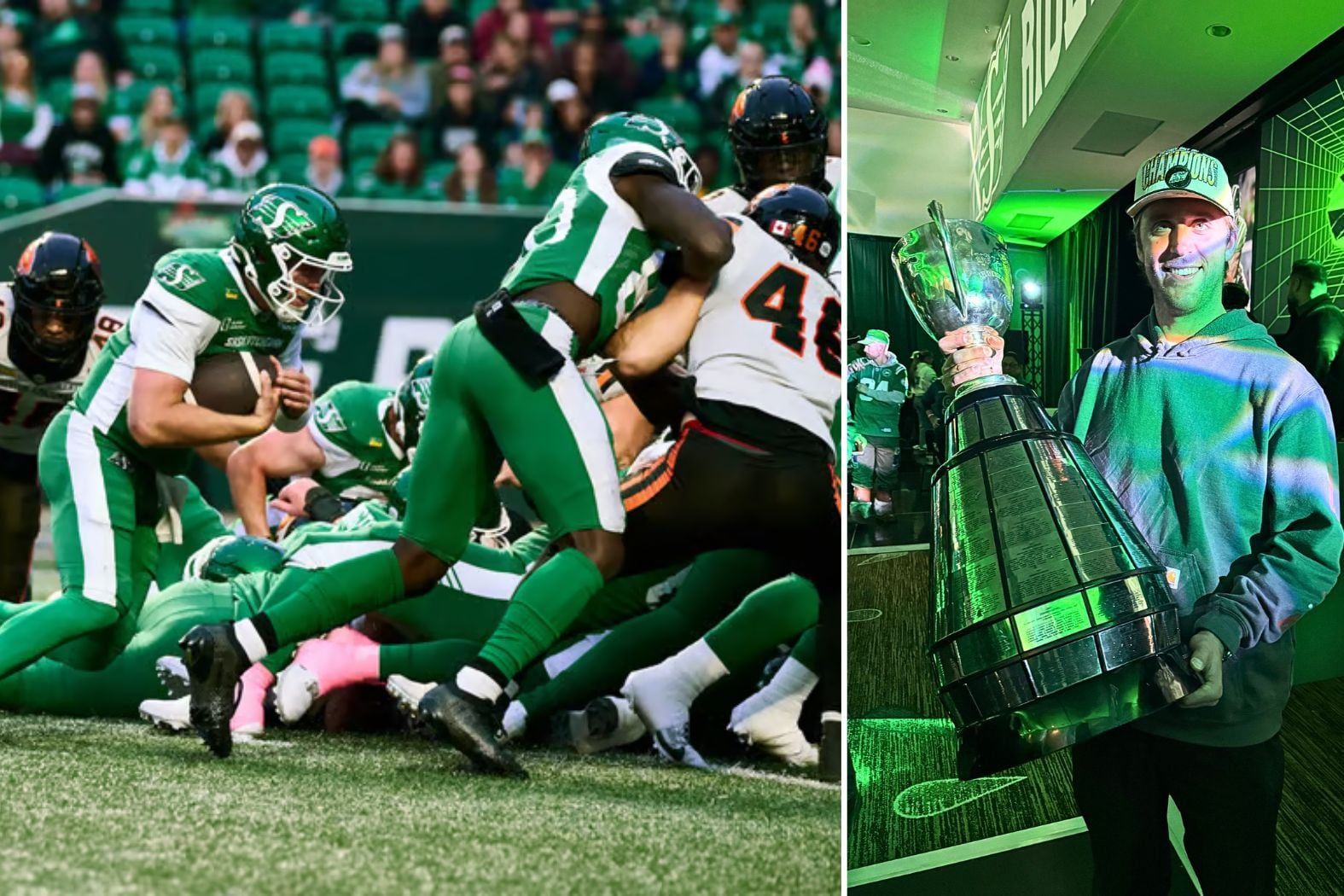 Jack Coan will battle for the backup quarterback role with Saskatchewan in the CFL.