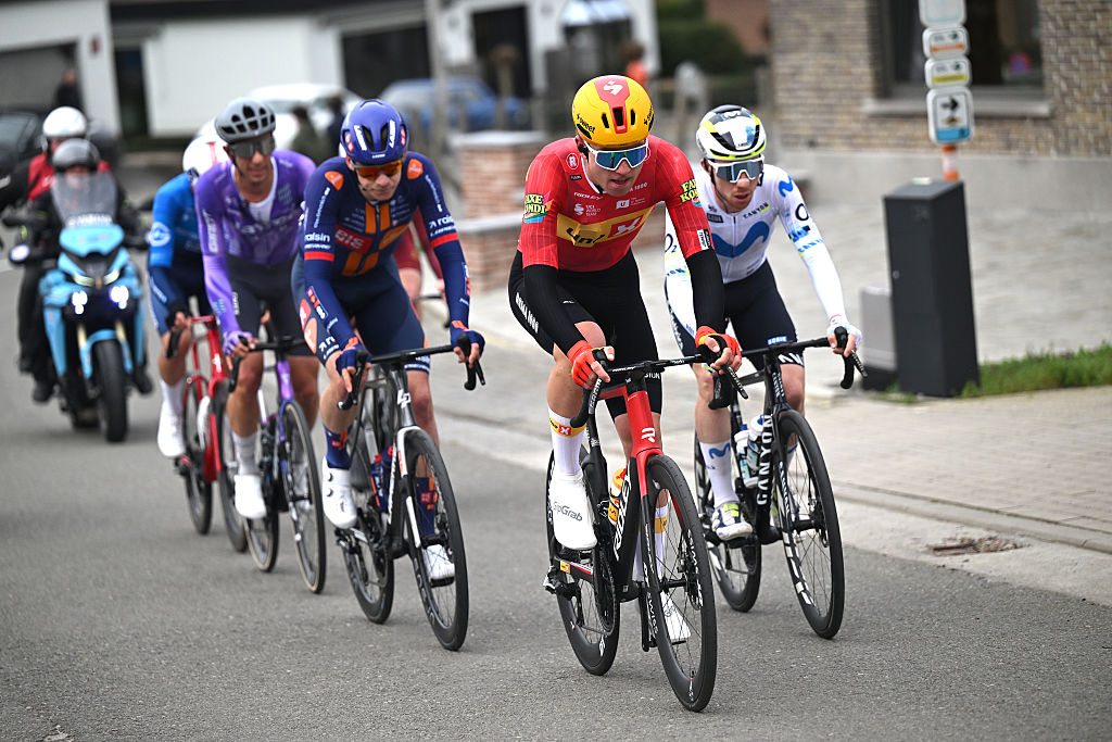 KUURNE, BELGIUM - MARCH 01: Storm Ingebrigtsen of Norway and Team Uno-X Mobility competes during the 78th Kuurne - Brussel - Kuurne 2026 a 194.9km one day race from Kortrijk to Kuurne on March 01, 2026 in Kuurne, Belgium. (Photo by Luc Claessen/Getty Images)