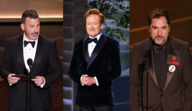 Jimmy Kimmel, Conan O'Brien, Javier Bardem at the 98th Annual Oscars held at Dolby Theatre on March 15, 2026 in Hollywood, California.