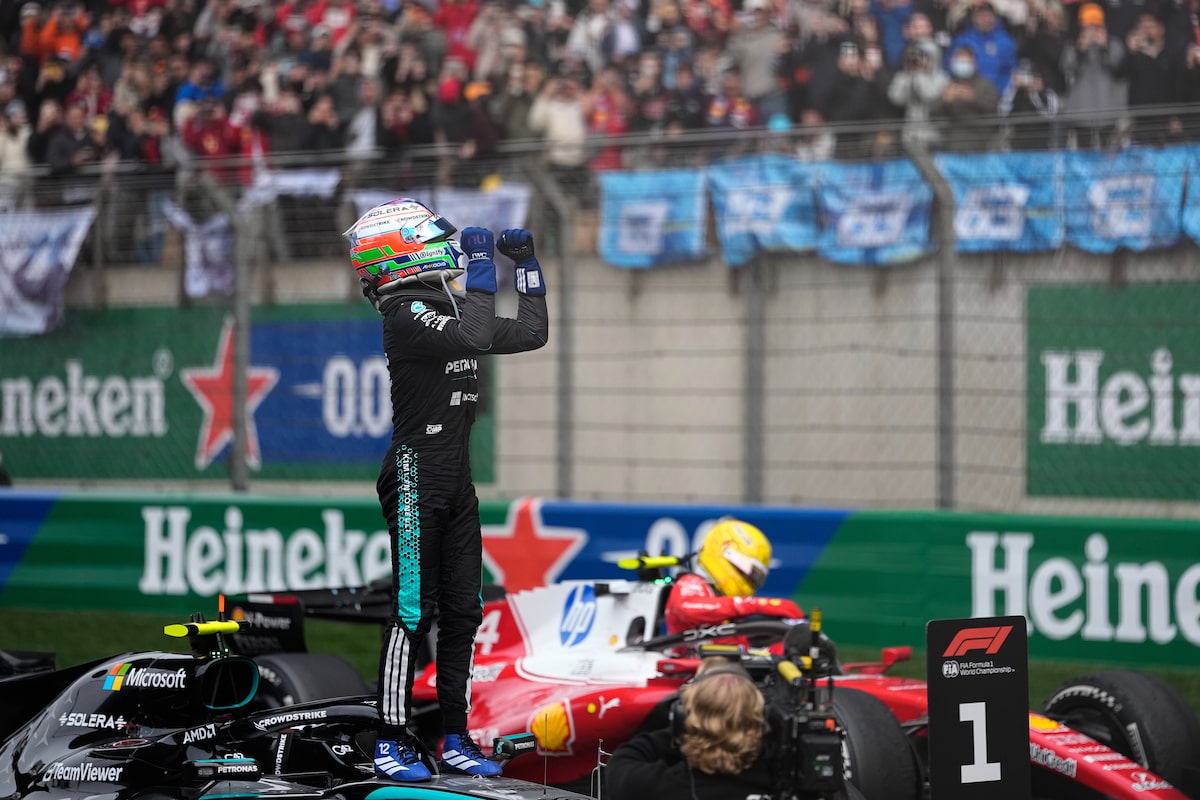 Antonelli takes his first F1 win with victory in China, extending Mercedes’ dominant start