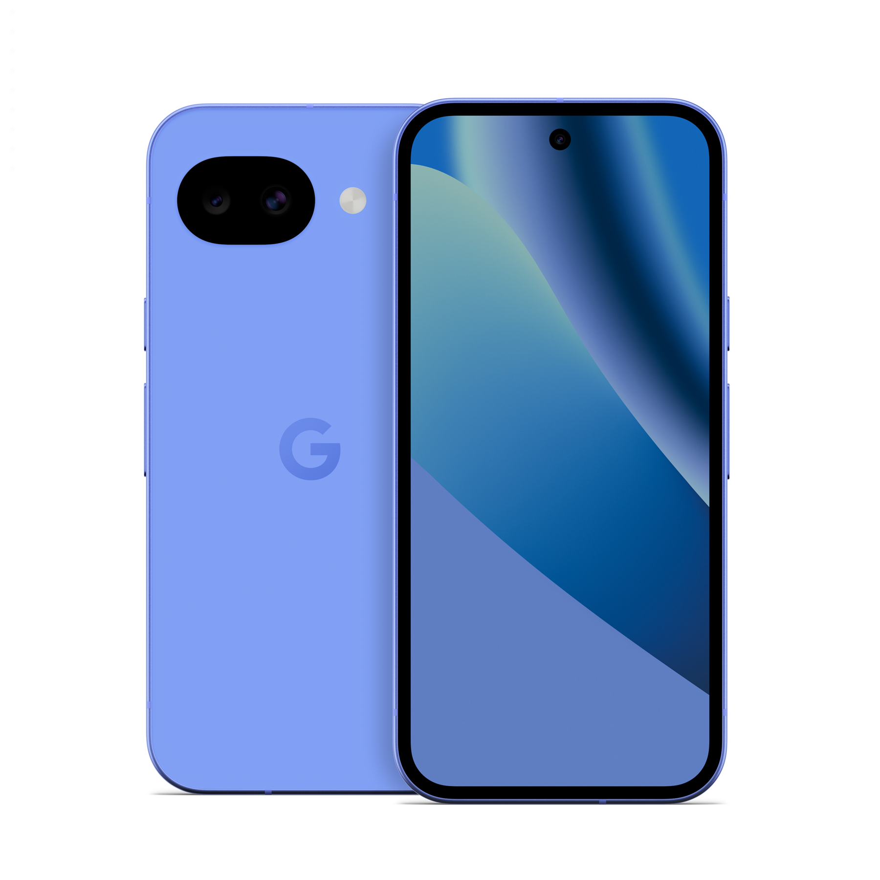 Google Pixel 10a render in the Lavender colorway.