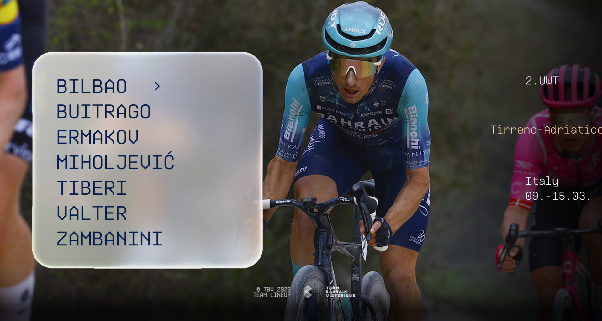 Bahrain Victorious to Tirreno–Adriatico Targeting Stages and GC