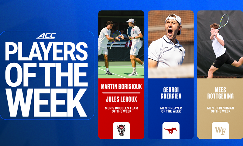 ACC Announces Men's Tennis Players of the Week