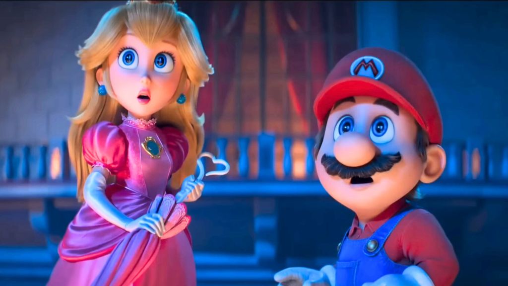 Mario and Peach in Super Mario Galaxy Movie