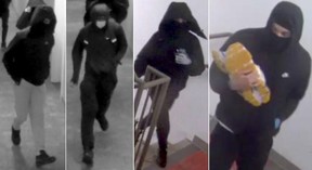 Police say four suspects are wanted for a home invasion robbery in St. Catharines that occurred early Friday, March 13, 2026.