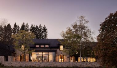 An old farm’s outbuildings embraced in a modern home