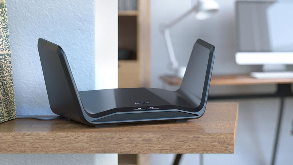 Netgear Nighthawk Wi Fi 6 Router (RAX70) in living room