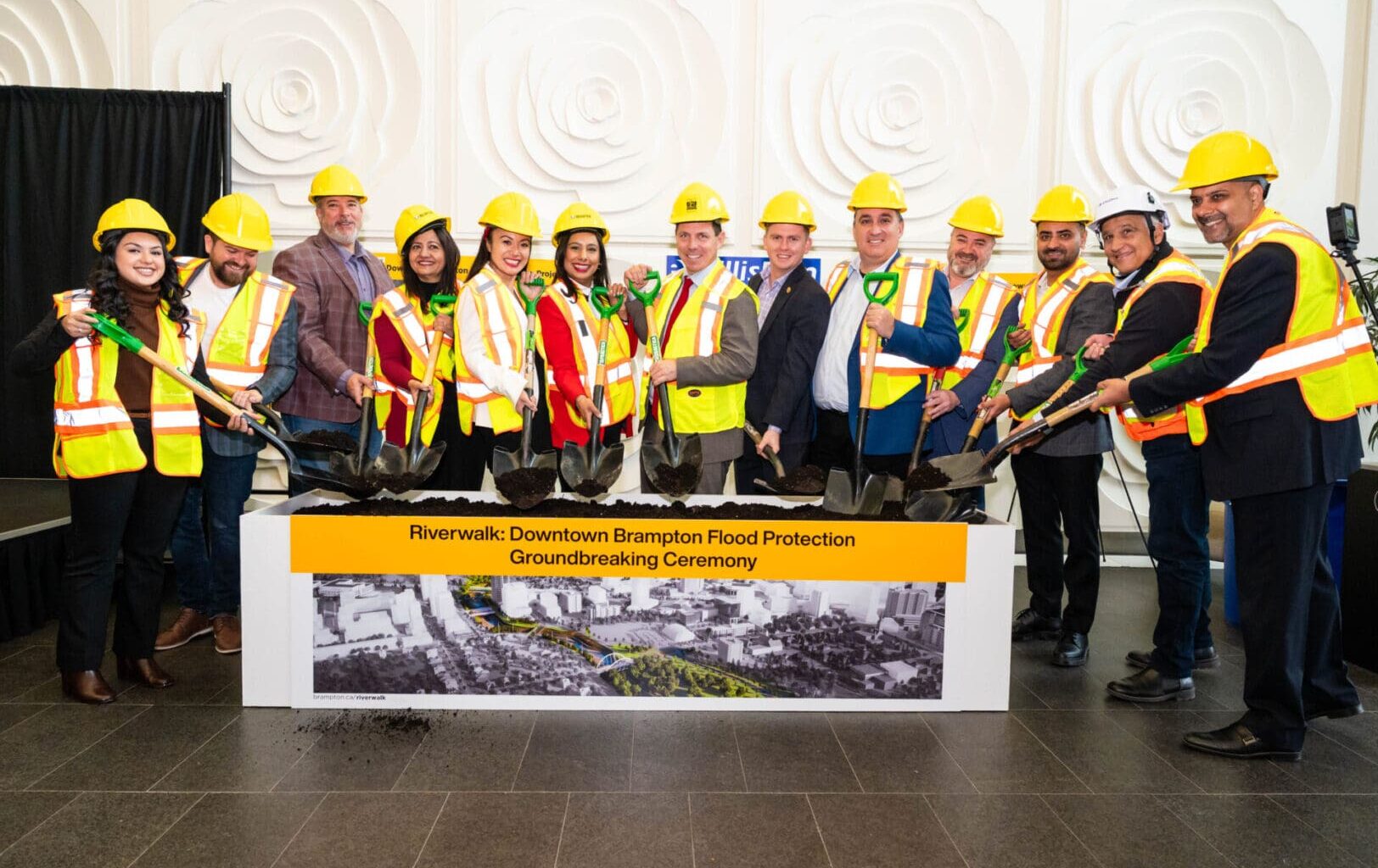 Brampton celebrates the kick-off of construction on Riverwalk