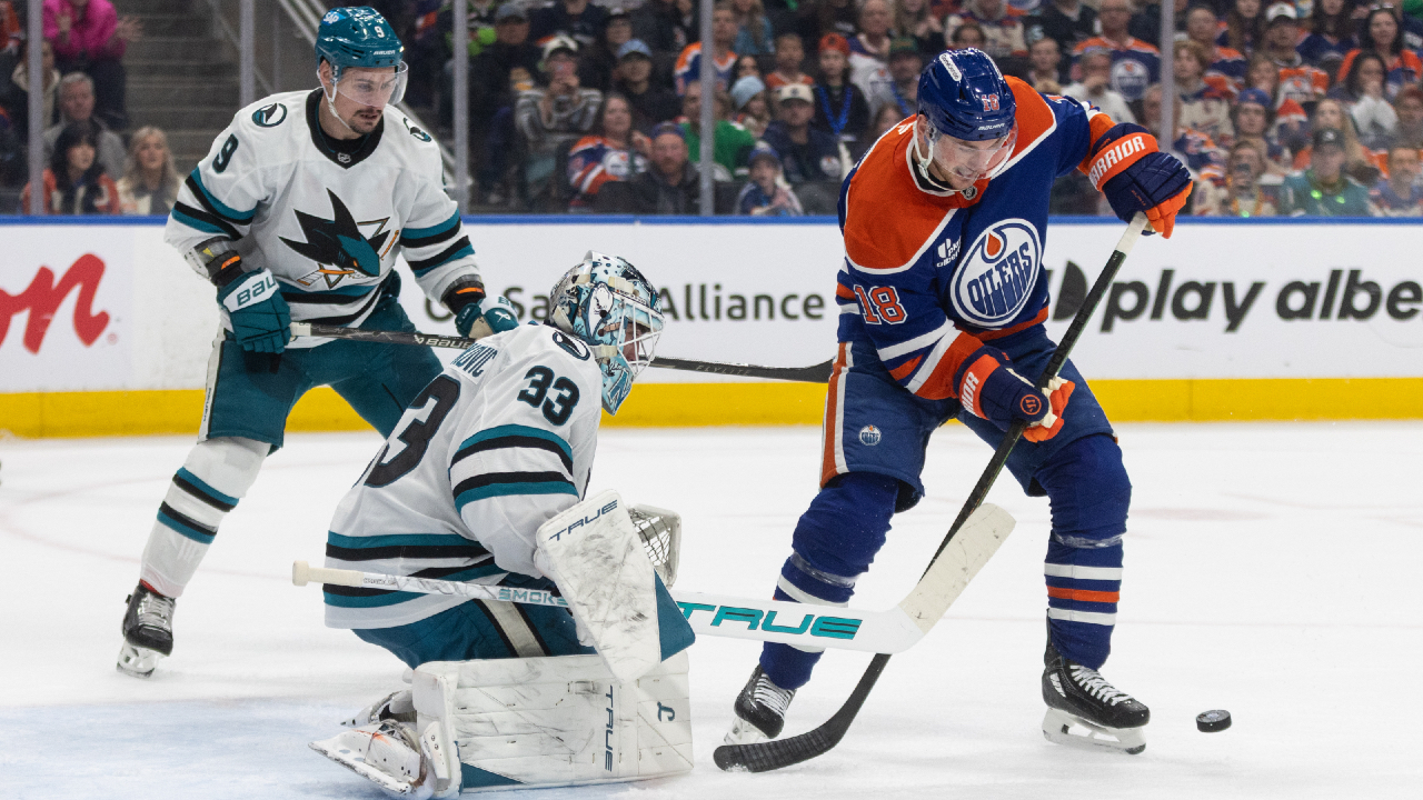 Oilers step up without Draisaitl, get 'offence by committee' to sink Sharks