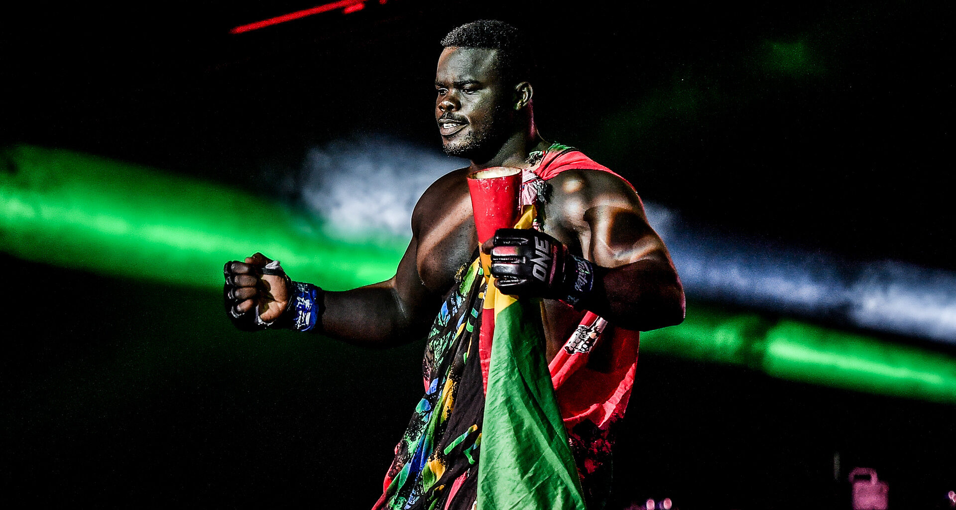 Senegalese MMA star "Reug Reug" Oumar Kane enters the arena at "ONE on TNT IV"