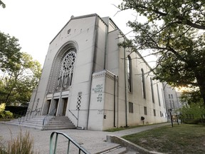 The Holy Blossom Temple synagogue, located at 1950 Bathurst St., in Toronto, Friday July 25, 2025.