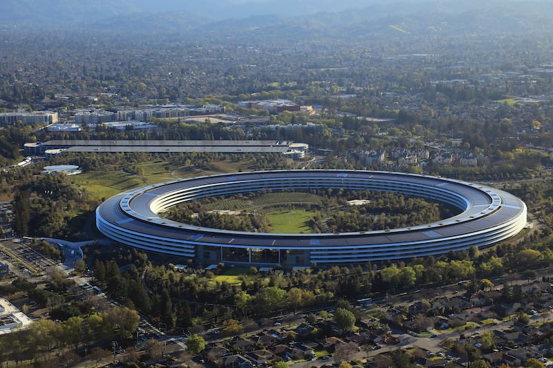 Apple's headquarters in Cupertino, California. Photograph: Jim Wilson/New York Times
                      
