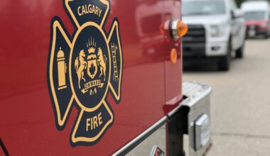 Roads on 14 Avenue NE closed as fire crews tackle blaze