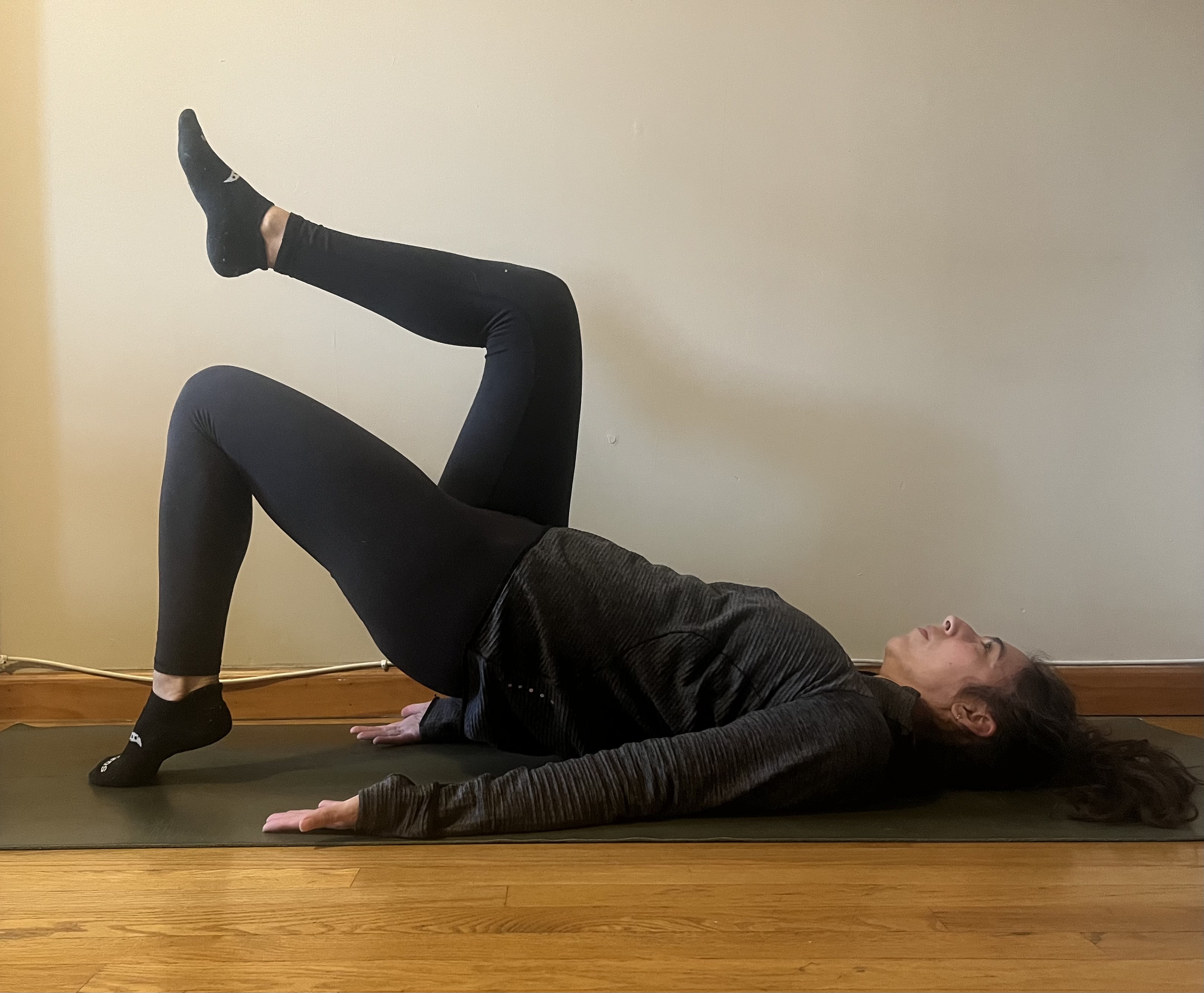 Woman demonstrates exercise