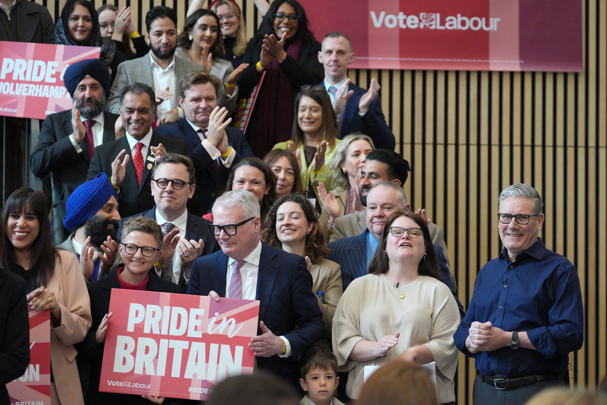Starmer at the launch of Labour’s local eleciton campaign in Wolverhampton