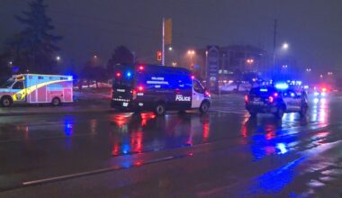 Toronto pedestrian dead after being hit by pole knocked down by vehicle