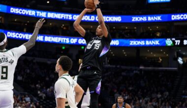 Ace Bailey has 7 3-pointers as Utah Jazz crush Milwaukee Bucks to snap 4-game losing streak