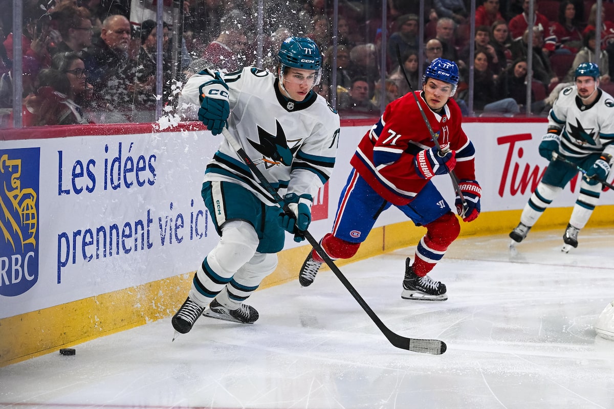 Three-point game from Celebrini lifts Sharks to 4-2 win over Canadiens