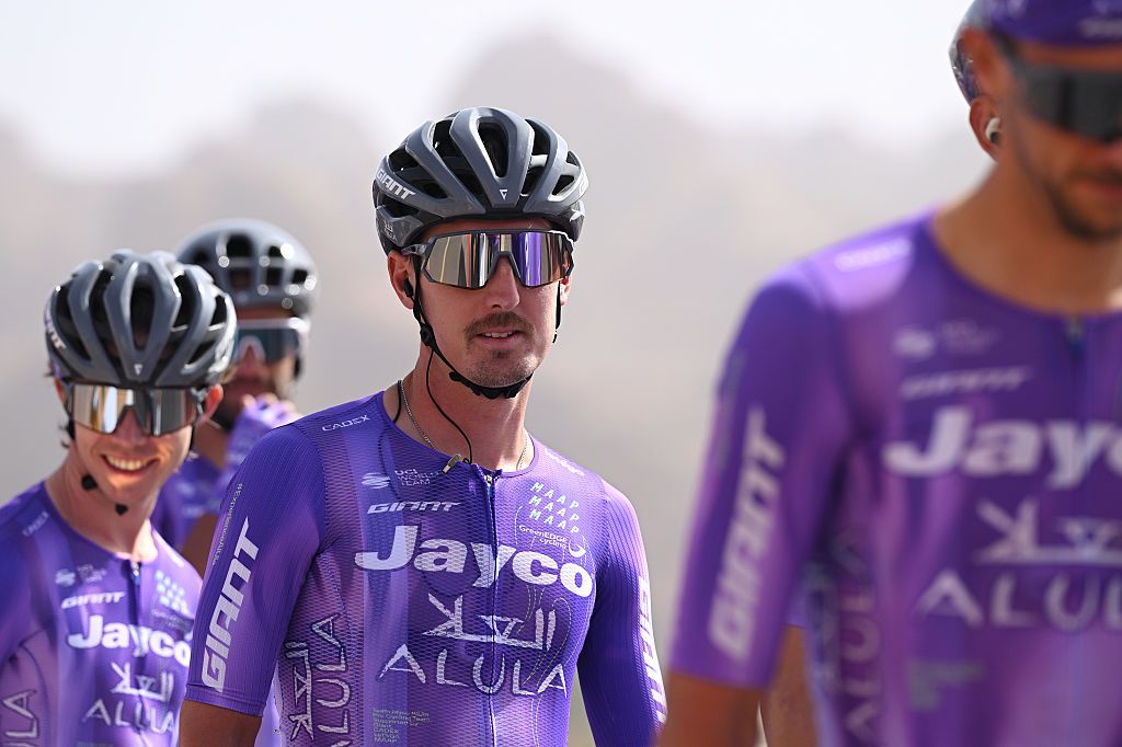 WINTER PARK - ALULA, SAUDI ARABIA - JANUARY 29: Alan Hatherly of South Africa and Team Jayco AlUla prior to the 6th AlUla Tour 2026, Stage 3 a 142.1km stage from Winter Park - Alula to Bir Jaydah Mountain Wirkah 955m on January 29, 2026 in Winter Park - Alula, Saudi Arabia. (Photo by Dario Belingheri/Getty Images)