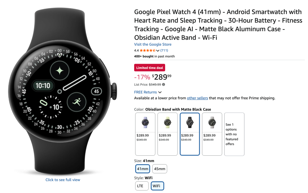 pixel watch 4 lowest price