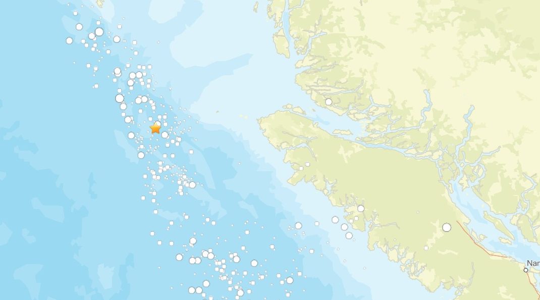Magnitude 4.3 earthquake strikes off coast of northern Vancouver Island, B.C.