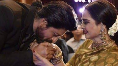 Shah Rukh Khan and Rekha