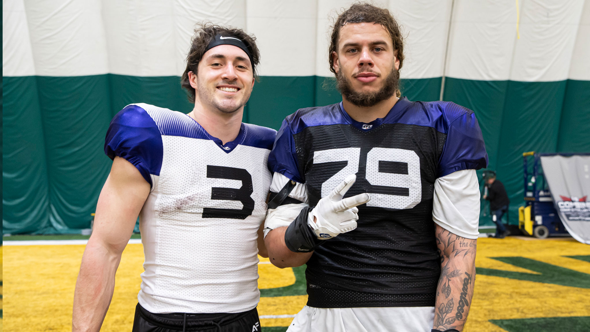 Kyler Laing (#79) was one of the stars of the CFL Combine in Edmonton (Paul Swanson/CFL.ca)