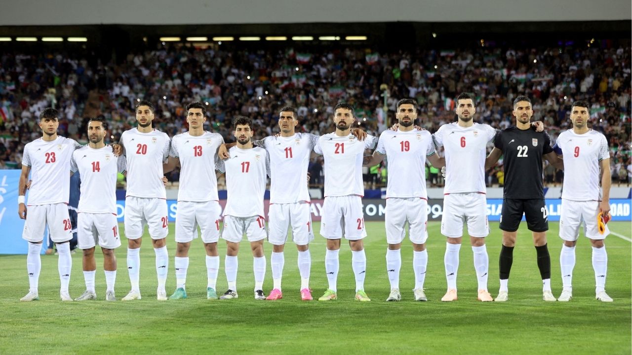 Soccer Football - World Cup - Asian Qualifiers - Group A - Iran v North Korea - Azadi Stadium, Tehran, Iran - June 10, 2025 Iran players line up before the match. (Reuters File)