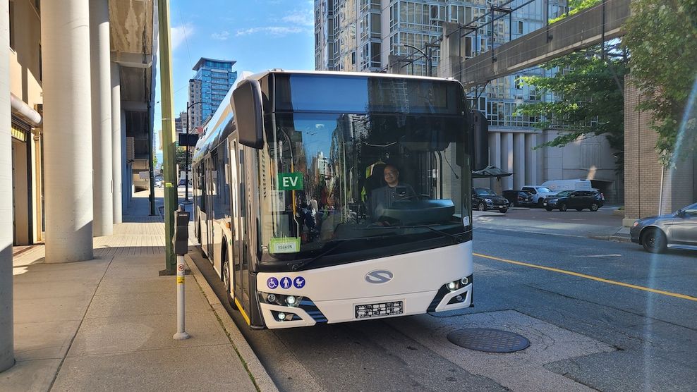 Solaris Bus Coach TransLink Vancouver trolley bus test August 2023