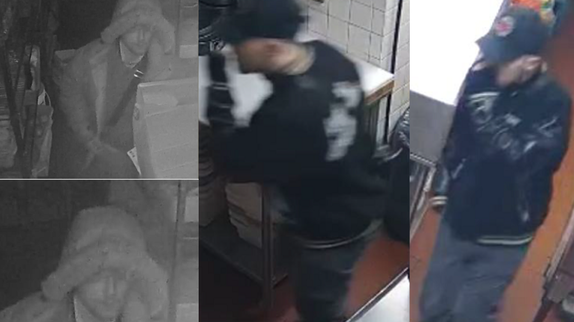 Suspect breaks into restaurant and takes personal items, coat
