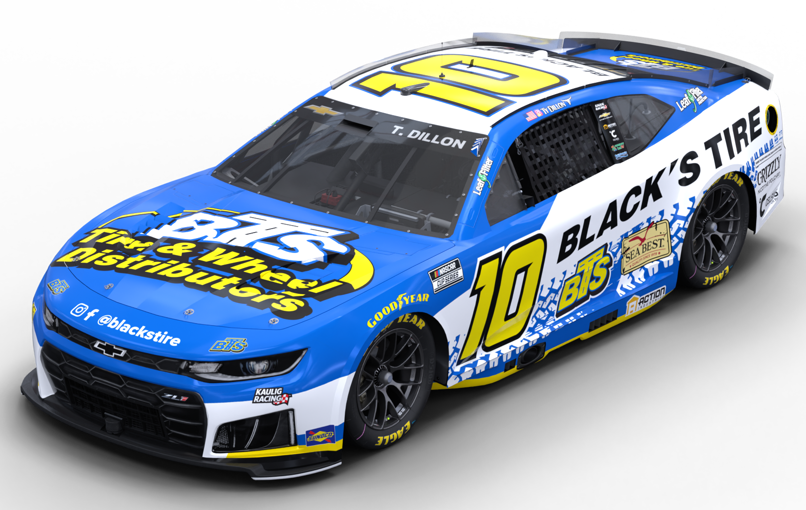 Black’s Tire Returns to Kaulig Racing, Ty Dillon, for the NASCAR Cup Race at Martinsville Speedway