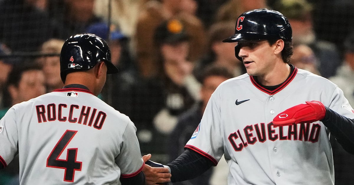 Rookie Chase DeLauter homers twice in 1st regular-season game, Cleveland Guardians beat Seattle Mariners