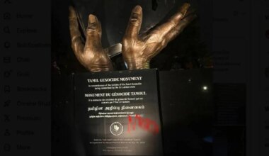 Vandals strike again at a memorial monument in Brampton